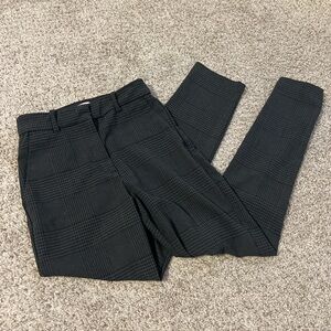 H&M Women's Black Checkered Trousers